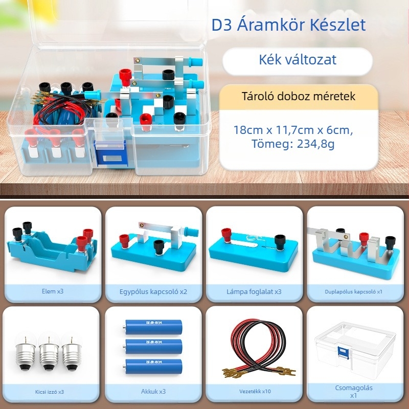 Liuxin Tudományos Kísérletkészlet a negyedikeseknek — Fizika és Elektromosság, Egyszerű Áramkörök (Soros és Párhuzamos), Oktatási Eszköz