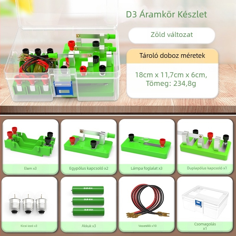 Liuxin Tudományos Kísérletkészlet a negyedikeseknek — Fizika és Elektromosság, Egyszerű Áramkörök (Soros és Párhuzamos), Oktatási Eszköz