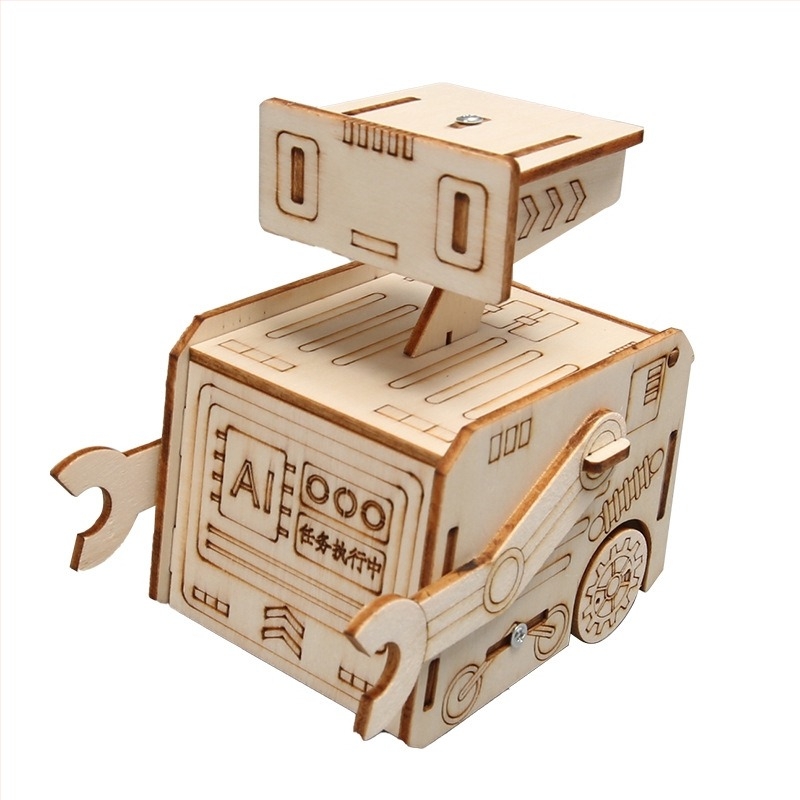 Űrrepülés modellkészlet — fából készült, elektromos, DIY-barát, többfunkciós fizika oktatási játék általános iskolásoknak (7-14 évesek)