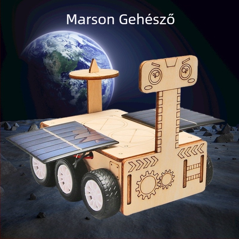 Űrrepülés modellkészlet — fából készült, elektromos, DIY-barát, többfunkciós fizika oktatási játék általános iskolásoknak (7-14 évesek)