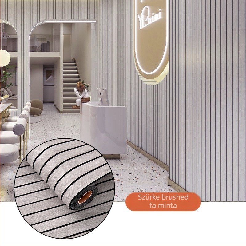 Öntapadós 3D fahatású fal tapéta – PVC anyagból; vízálló, nedvesség- és foltálló; 1 tekercs