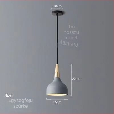 Skandináv stílusú háromfejű vas függőlámpa LED-del, 220V, modell AL0038