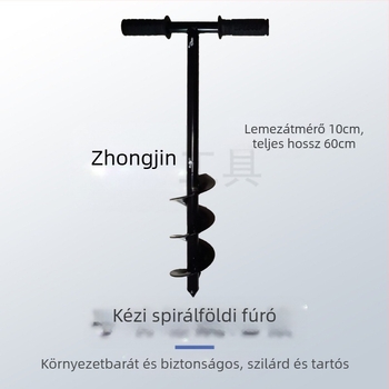 Flight Instantly Kézi kertészeti eszköz palántázáshoz, talaj lazításához és gödör ásásához spirálos fúróval
