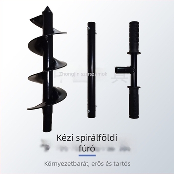 Flight Instantly Kézi kertészeti eszköz palántázáshoz, talaj lazításához és gödör ásásához spirálos fúróval