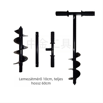 Flight Instantly Kézi kertészeti eszköz palántázáshoz, talaj lazításához és gödör ásásához spirálos fúróval