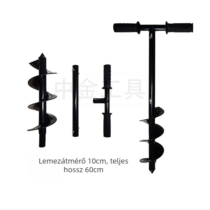 Flight Instantly Kézi kertészeti eszköz palántázáshoz, talaj lazításához és gödör ásásához spirálos fúróval