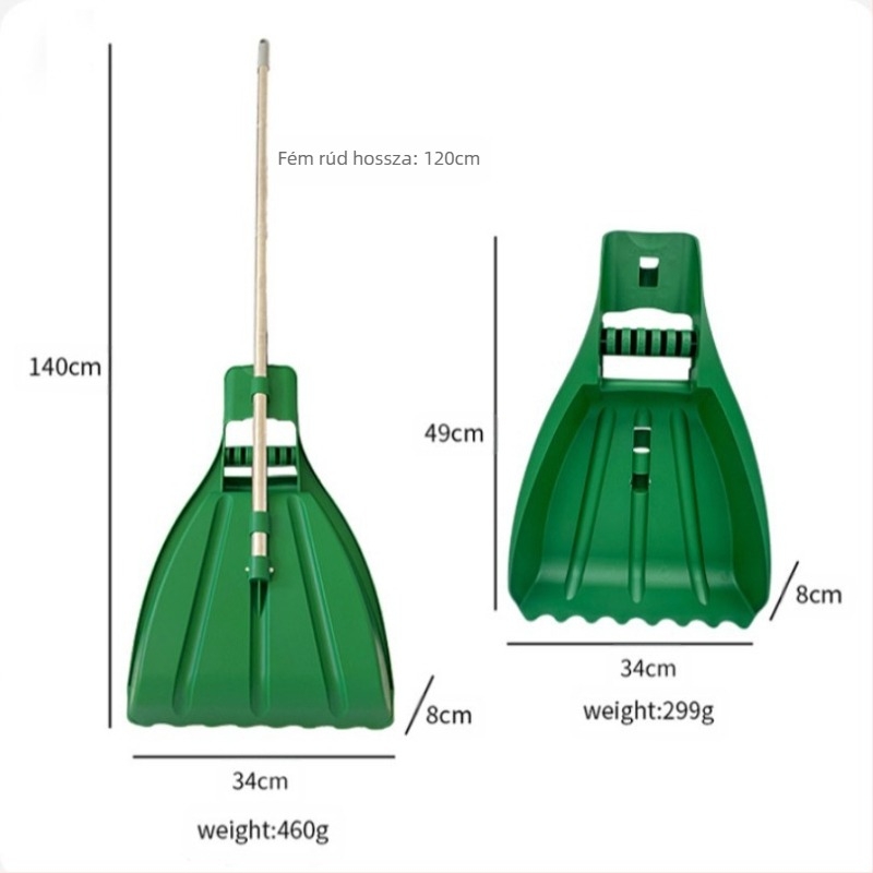 Kézi kerti gereblye fogó — műanyagból, levelekhez, fűnyírási hulladékhoz és gyepmaradványokhoz