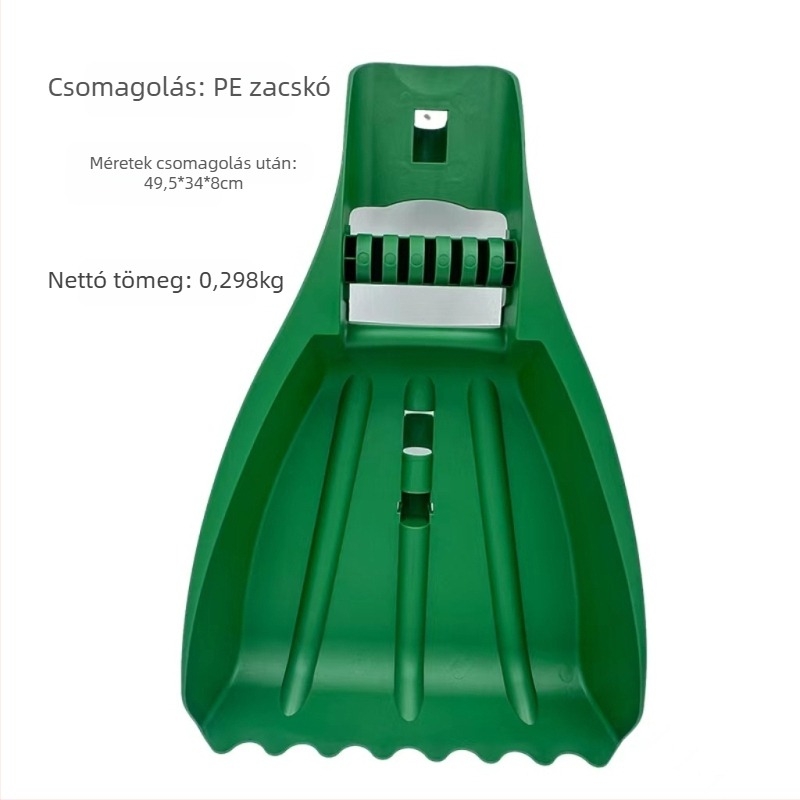 Kézi kerti gereblye fogó — műanyagból, levelekhez, fűnyírási hulladékhoz és gyepmaradványokhoz