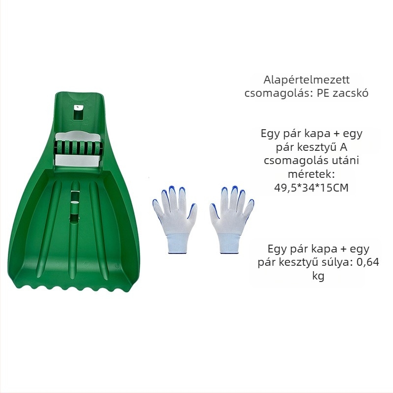 Kézi kerti gereblye fogó — műanyagból, levelekhez, fűnyírási hulladékhoz és gyepmaradványokhoz