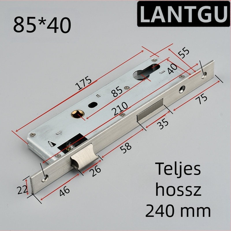 Egypontos zártest forgóajtókhoz, alumínium/fa, cink ötvözet, ball lock, modell Other