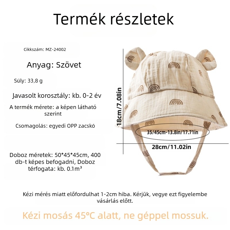 Bebei halász sapka nyomtatott mintával – nyár, 100% pamut, perem kiemelkedő, kupola koronával, napsugárzás elleni védelem és légáteresztő