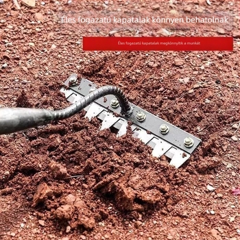 Pá step? Gyomláló gereblye pengecserés fejjel, többfogú kivitel, talajlazításra gyümölcsösökben (fogak hossza 100 mm)