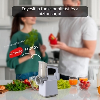 Elektronikus, multifunkcionális zöldségvágó rolleres szeletelővel — ABS test, testreszabható, ideális julienne burgonyához és sajthoz