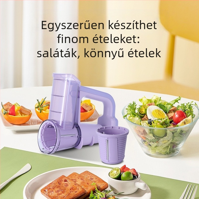 Elektronikus, multifunkcionális zöldségvágó rolleres szeletelővel — ABS test, testreszabható, ideális julienne burgonyához és sajthoz