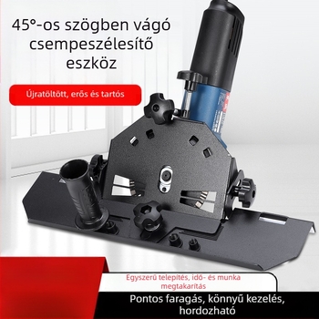 Szögcsiszolóhoz való kiegészítő kerámia csempék élének 45°-os bevágásához, 220V üzemmód, kompatibilis 115/125 mm korongokkal