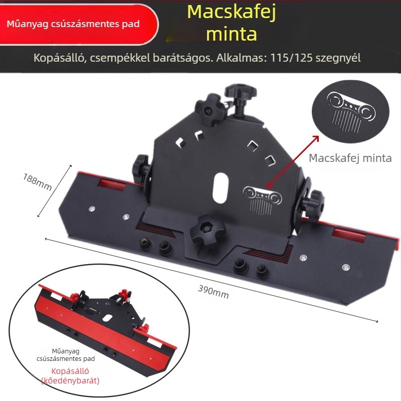 Szögcsiszolóhoz való kiegészítő kerámia csempék élének 45°-os bevágásához, 220V üzemmód, kompatibilis 115/125 mm korongokkal