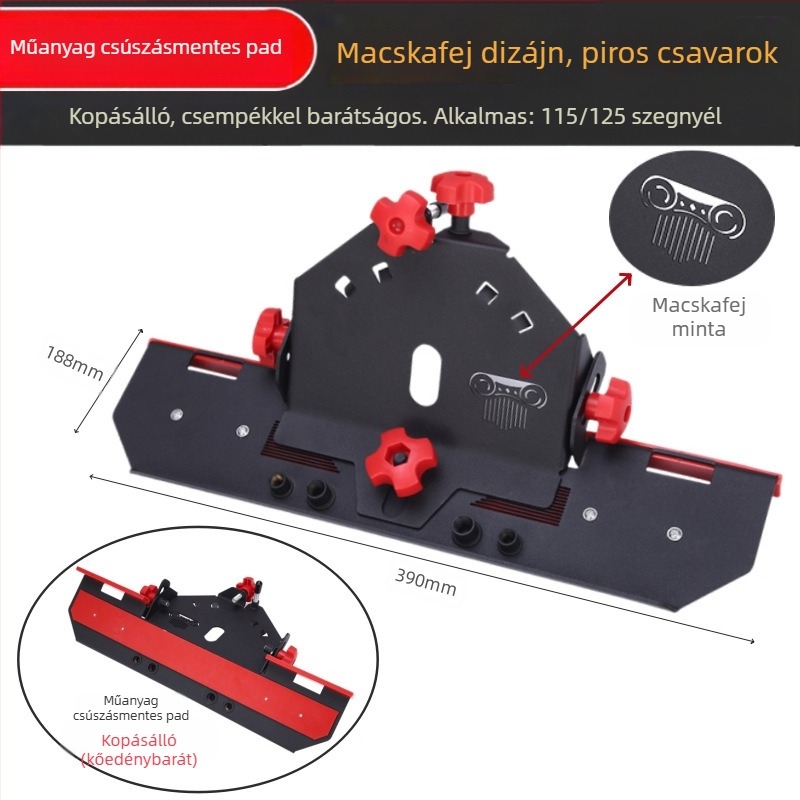 Szögcsiszolóhoz való kiegészítő kerámia csempék élének 45°-os bevágásához, 220V üzemmód, kompatibilis 115/125 mm korongokkal