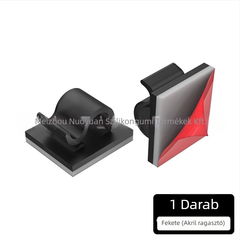 Kábel klipek és vezeték rendező - modell Wire buckle; anyag: nylon szövet; öntapadó; alkalmas autóhoz, asztali környezethez és világításhoz