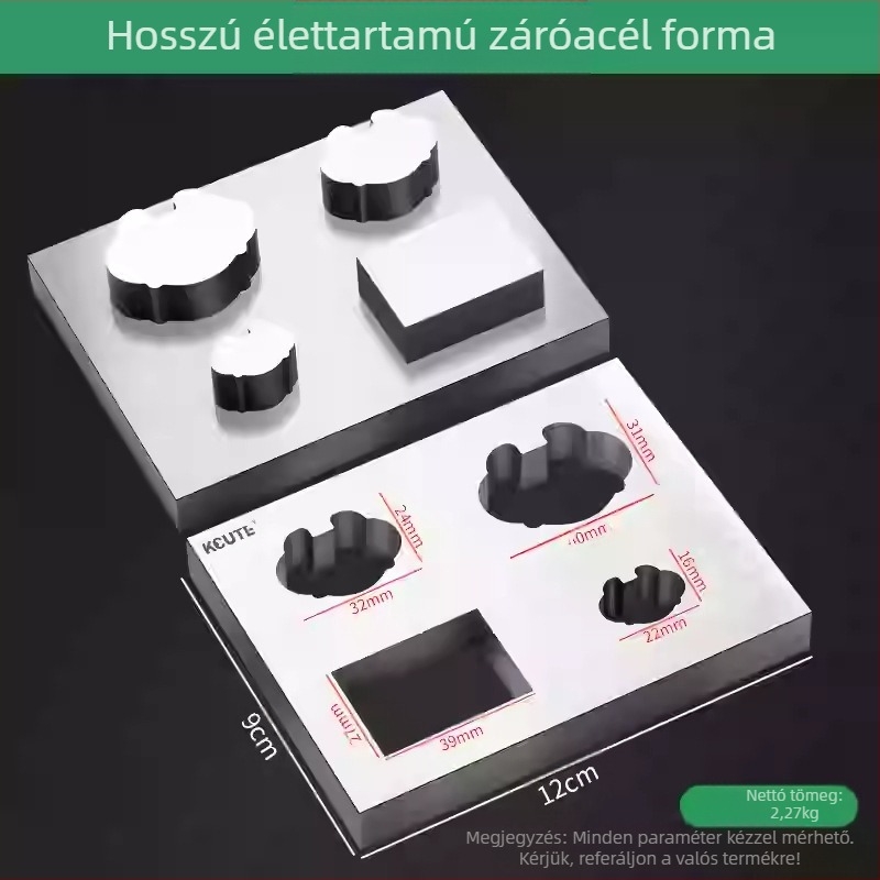 Körkörös lyukasztó eszköz fémmegmunkáláshoz – Keute márka – arany, ezüst és réz