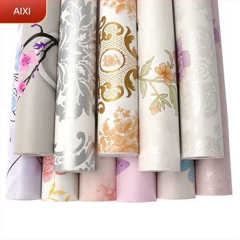 Lanfeng öntapadós PVC tapéta, európai stílus, nedvességálló, virágmintás, 3 rétegű felépítés
