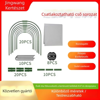 Műanyag bevonatú acélcsőhöz illeszkedő íves csatlakozó – alkalmas erkélykertekhez és otthoni kertészkedéshez