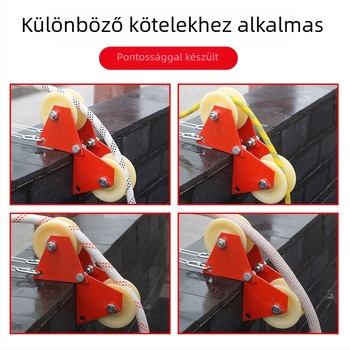 Kézi magassági görgős rendszer kettős kötél visszahúzóval és védő görgővel – fal sarokhoz szerelhető – Runfa Power Technology