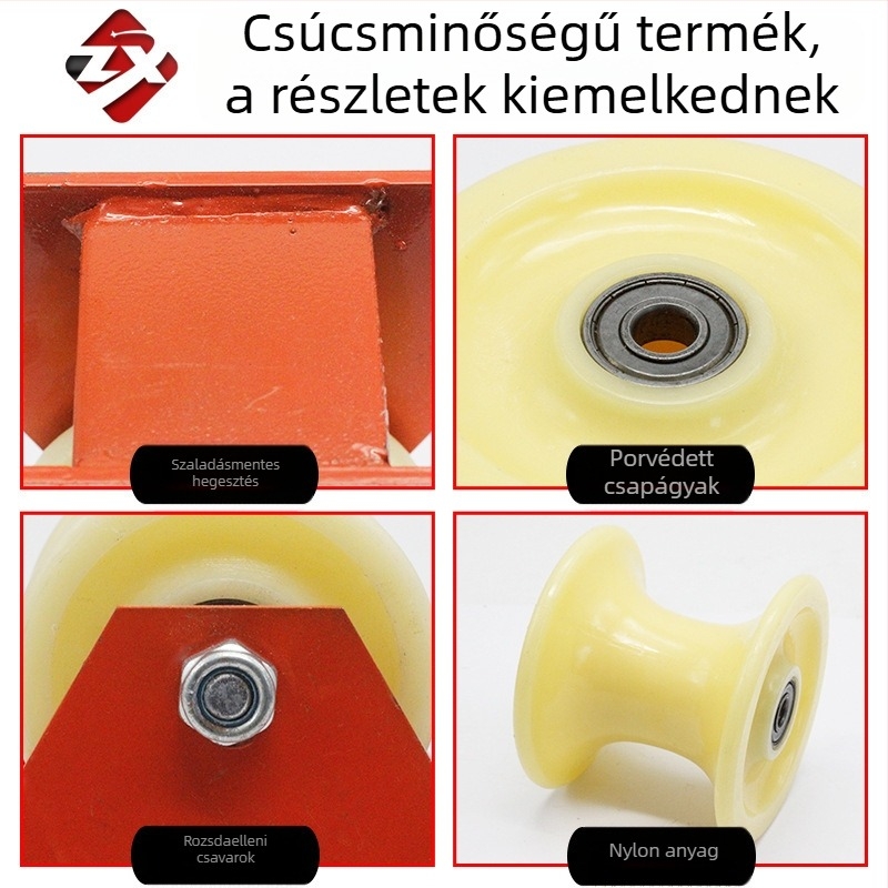 Kézi magassági görgős rendszer kettős kötél visszahúzóval és védő görgővel – fal sarokhoz szerelhető – Runfa Power Technology