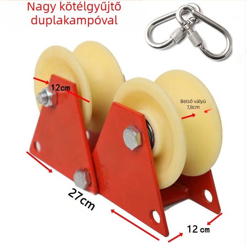 Kézi magassági görgős rendszer kettős kötél visszahúzóval és védő görgővel – fal sarokhoz szerelhető – Runfa Power Technology