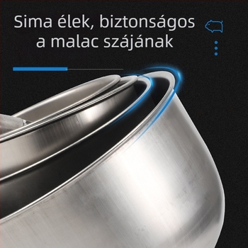 Vastagított kör alakú rozsdamentes acél itatótál disznók és anyák számára