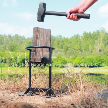 Fát hasító kempingezéshez: nagy széntartalmú acélból, erős és strapabíró, márka The Fire of Bigger, biztonság és hatékonyság