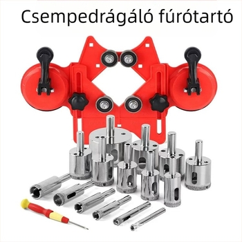 Csempék és üveg lyukpozicionáló vákuumos tartóval — univerzális fúróeszköz, kiváló pontosság