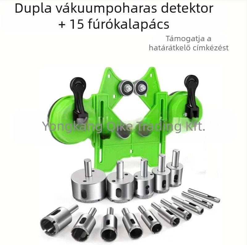 Csempék és üveg lyukpozicionáló vákuumos tartóval — univerzális fúróeszköz, kiváló pontosság