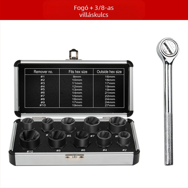 Többfunkciós spirálfúró készlet faipari és építési felhasználásra; alkalmas kerámia burkolatokhoz és üveghez; tartalmaz csavarhúzó biteket és reamer-t