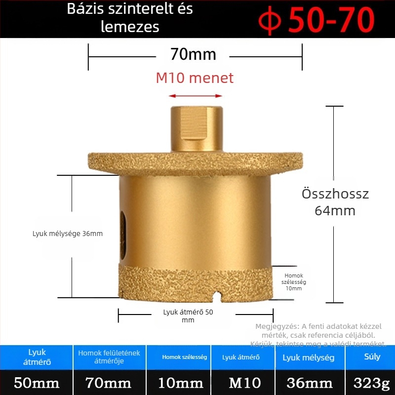 Meier Shield MH0189 Gyémántos lyukfúró szögmérő kő- és kerámia munkákhoz — Forrasztási folyamat, kőipari felhasználás