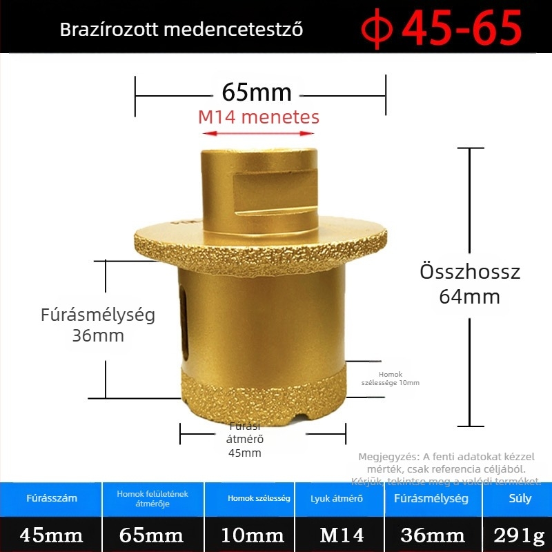 Meier Shield MH0189 Gyémántos lyukfúró szögmérő kő- és kerámia munkákhoz — Forrasztási folyamat, kőipari felhasználás