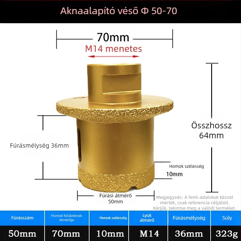 Meier Shield MH0189 Gyémántos lyukfúró szögmérő kő- és kerámia munkákhoz — Forrasztási folyamat, kőipari felhasználás