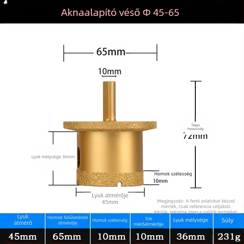 Meier Shield MH0189 Gyémántos lyukfúró szögmérő kő- és kerámia munkákhoz — Forrasztási folyamat, kőipari felhasználás