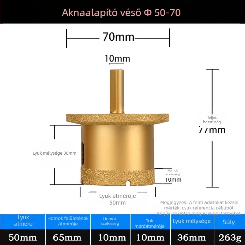 Meier Shield MH0189 Gyémántos lyukfúró szögmérő kő- és kerámia munkákhoz — Forrasztási folyamat, kőipari felhasználás
