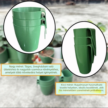 Szamóca tenyésztő pohár – műanyag, eper szaporítására és kúszó szárakhoz