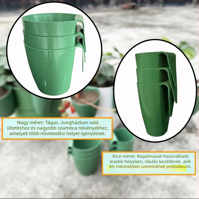 Szamóca tenyésztő pohár – műanyag, eper szaporítására és kúszó szárakhoz