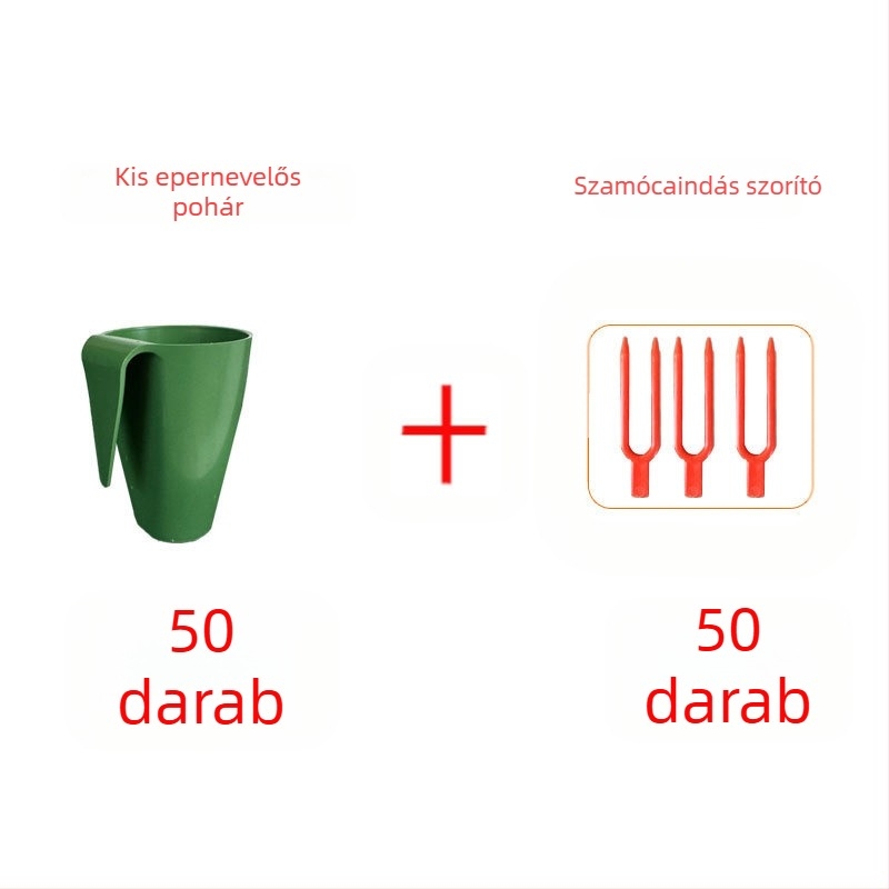 Szamóca tenyésztő pohár – műanyag, eper szaporítására és kúszó szárakhoz