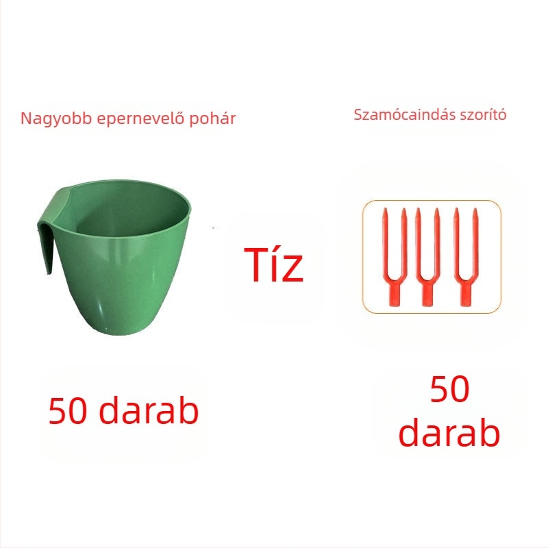 Szamóca tenyésztő pohár – műanyag, eper szaporítására és kúszó szárakhoz