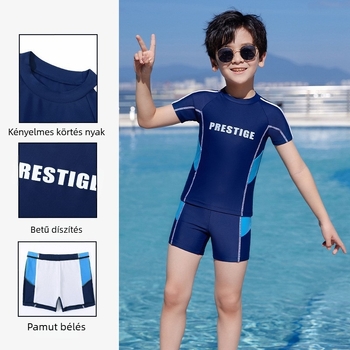 Youyou gyermekeknek kétrészes fürdőruha hosszú ujjú, napvédő, uniszex, poliészter-spandex anyag