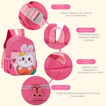 Uniszex óvodai hátizsák Oxford anyagból, légáteresztő, vízálló és ultrakönnyű, aranyos állatmintás