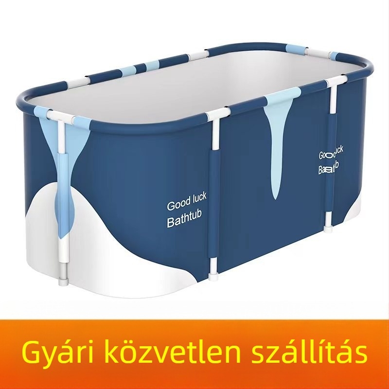 Összecsukható fürdővödör felnőtteknek, teljes test vödör otthonra, Oxford vászon, PVC és gyöngy pamut, összecsukható, állandó hőmérséklet