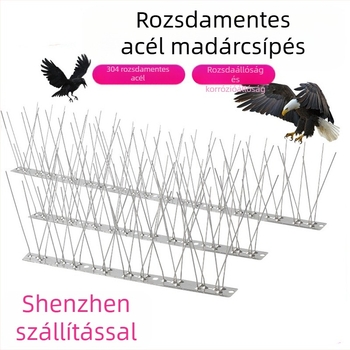Madárvédő tüskék, 304 rozsdamentes acélból, modell N01, kertek és üvegházak védelmére, madár- és macskavédelmi