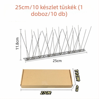 Madárvédő tüskék, 304 rozsdamentes acélból, modell N01, kertek és üvegházak védelmére, madár- és macskavédelmi