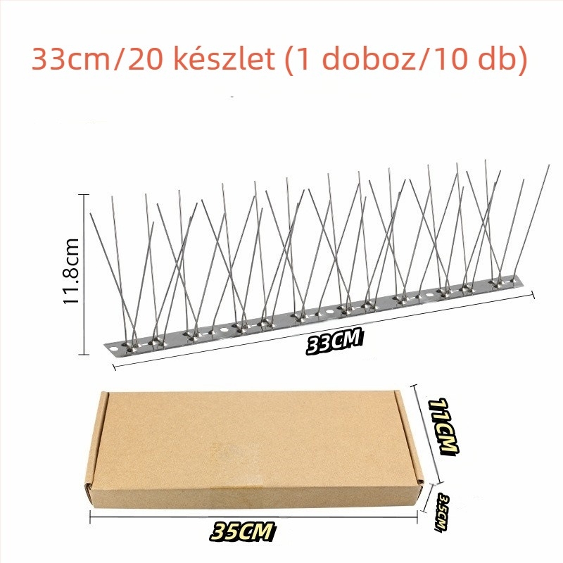 Madárvédő tüskék, 304 rozsdamentes acélból, modell N01, kertek és üvegházak védelmére, madár- és macskavédelmi