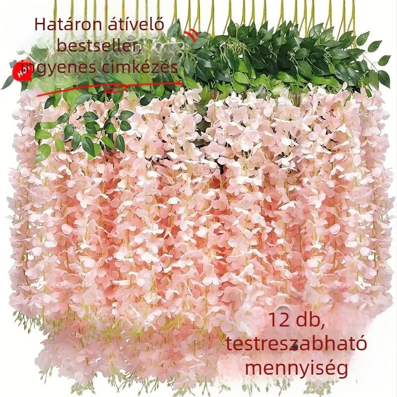 Zi Hao selyem virág glicinlia - injekciós öntés, fajta 40132165039, csomagolás műanyag zacskó, esküvő és otthoni dekoráció