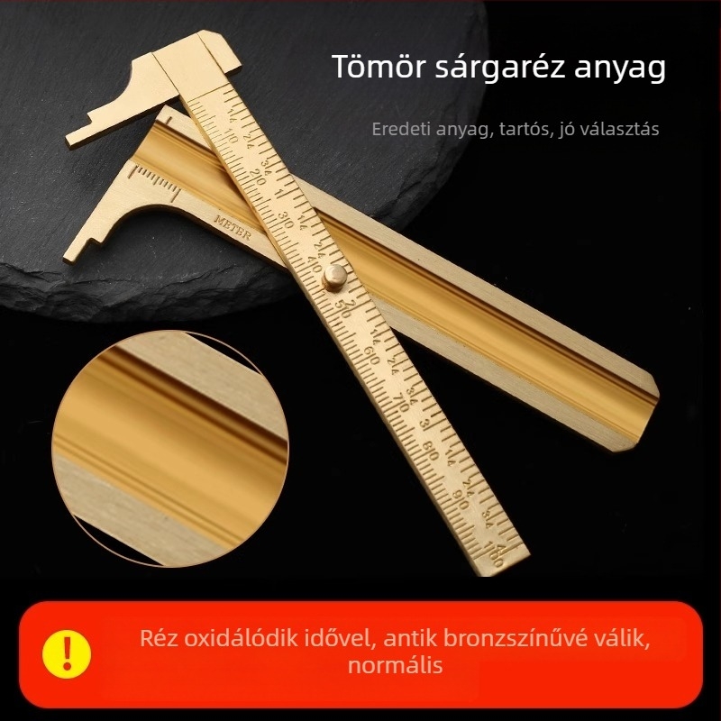 Digitális tolómérő ékszerekhez – Magas precizitású, tiszta réz, LCD kijelző, a kis ékszerek és mini tárgyak méréséhez